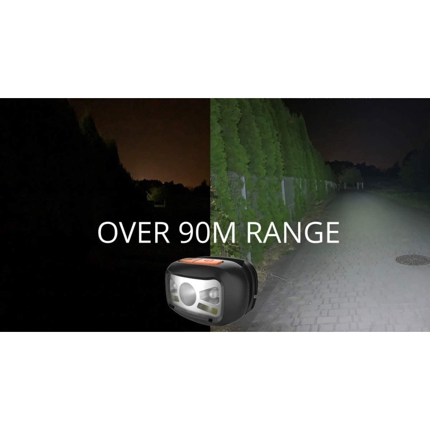 LED Laddningsbar Strålkastare med rött ljus LED/3W/5V