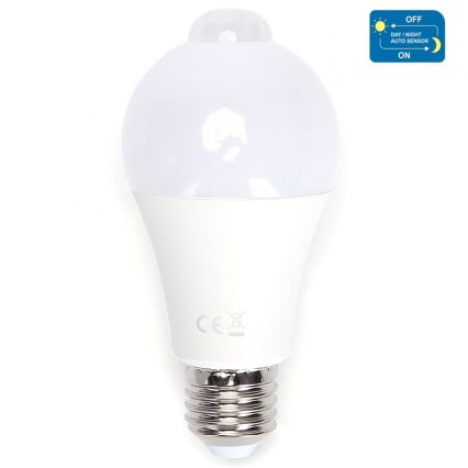 LED-lampa med rörelse- och skymningssensor A60 E27/12W/230V 6500K - Aigostar