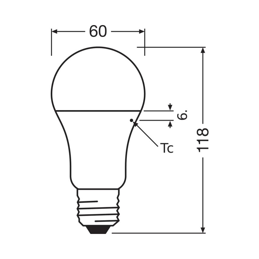 LED-lampa A60 E27/13W/230V 3000K - Osram