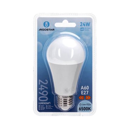LED-lampa A60 E27/24W/230V 6500K - Aigostar