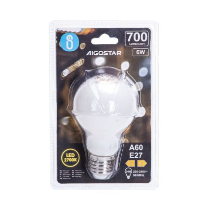 LED-lampa A60 E27/6W/230V 330° 2700K - Aigostar