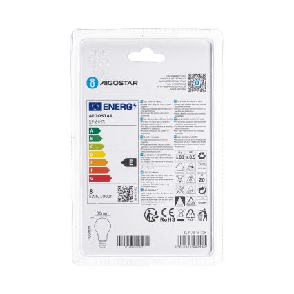 LED-lampa A60 E27/8W/230V 330° 2700K - Aigostar