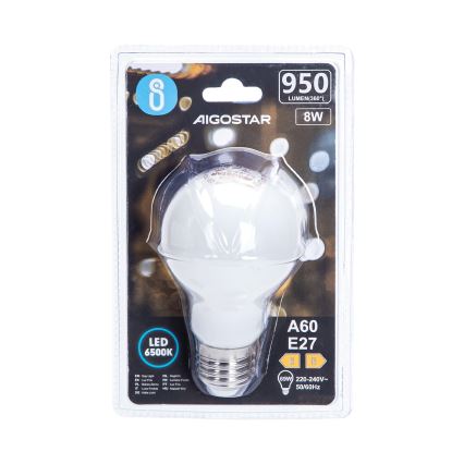 LED-lampa A60 E27/8W/230V 6500K - Aigostar