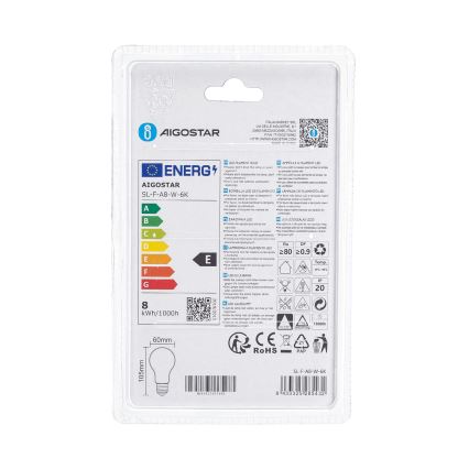 LED-lampa A60 E27/8W/230V 6500K - Aigostar