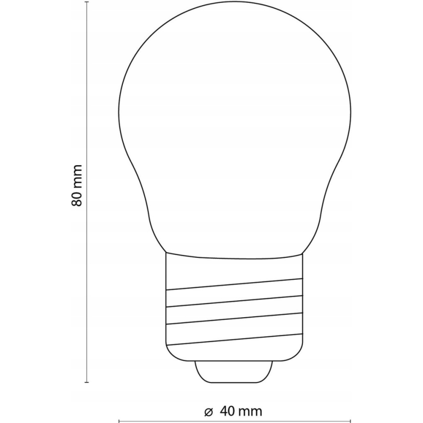 LED-lampa AMBER G45 E27/4,5W/230V 2200K