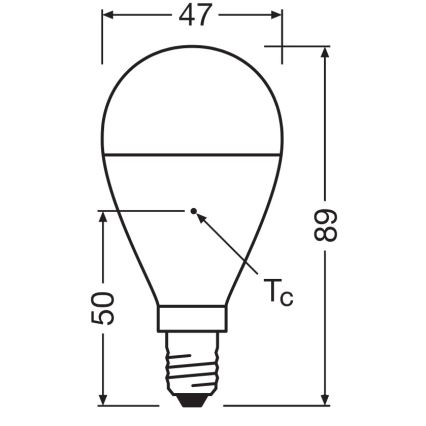 LED-lampa av återvunnen plast P45 E14/7,5W/230V 2700K - Osram