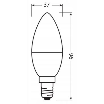 LED-lampa av återvunnen plast B40 E14/4,9W/230V 2700K - Ledvance