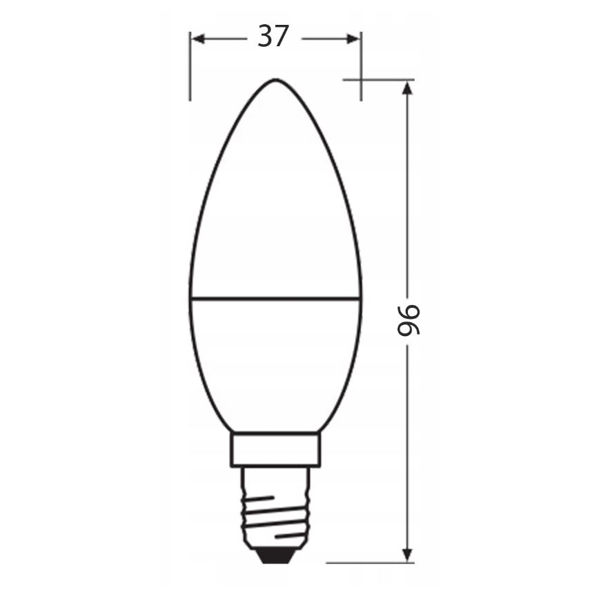 LED-lampa av återvunnen plast B40 E14/4,9W/230V 4000K - Ledvance