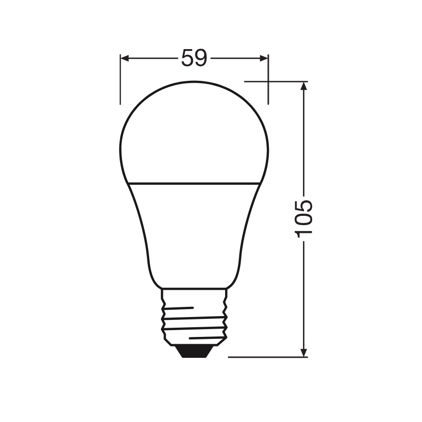 LED-lampa CLASSIC A60 E27/8W/230V 2700K - Ledvance