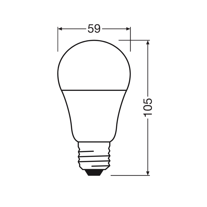 LED-lampa CLASSIC A60 E27/8W/230V 4000K - Ledvance