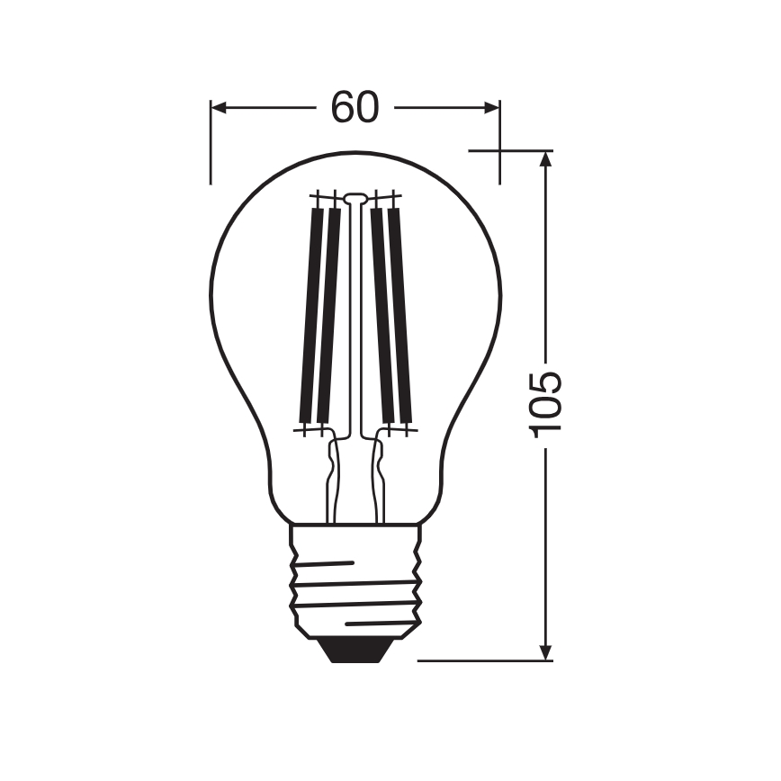 LED-lampa CLASSIC FILAMENT A60 E27/11W/230V 2700K - Ledvance