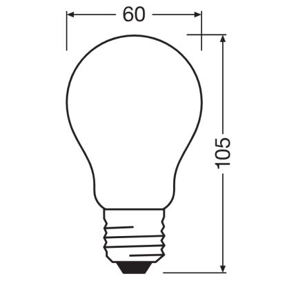 LED-lampa CLASSIC FILAMENT A60 E27/7,2W/230V 2700K - Ledvance