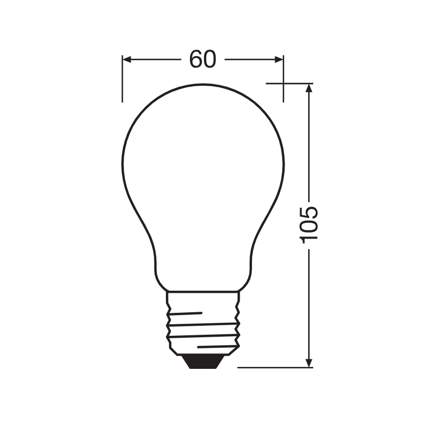 LED-lampa CLASSIC FILAMENT A60 E27/7,2W/230V 2700K - Ledvance