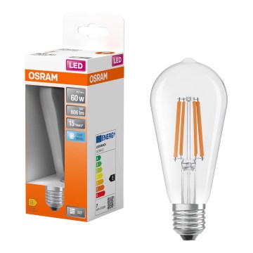 LED-lampa CLASSIC FILAMENT E27/6,5W/230V 4000K - Osram