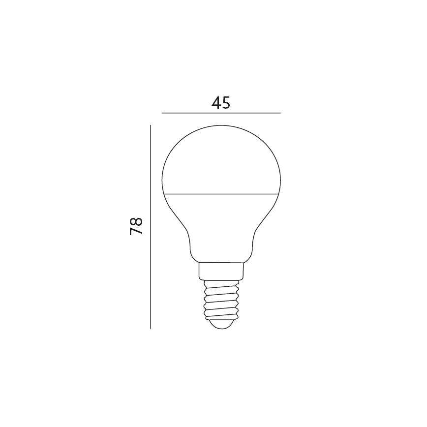 LED-lampa E14/7W/230V 3000K 525lm
