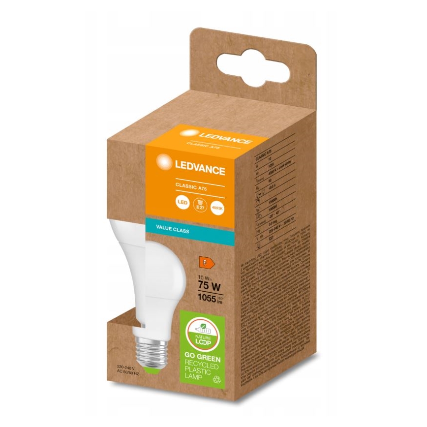 LED-lampa av återvunnen plast E27/10W/230V 4000K - Ledvance