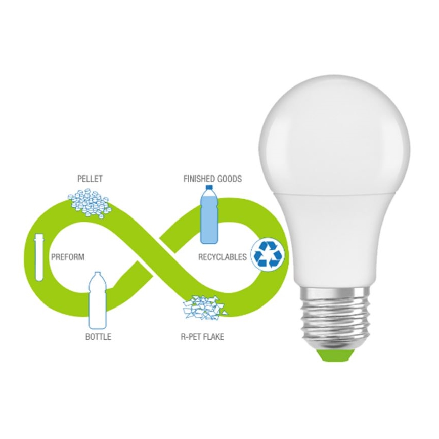 LED-lampa av återvunnen plast E27/13W/230V 4000K - Ledvance