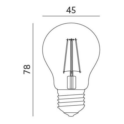 LED-lampa E27/4W/230V 3000K