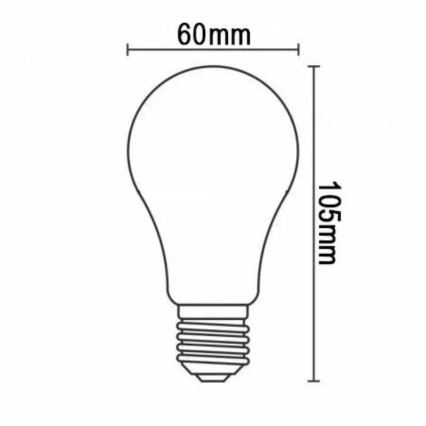 LED-lampa VIT FILAMENT A60 E27/9W/230V 3000K