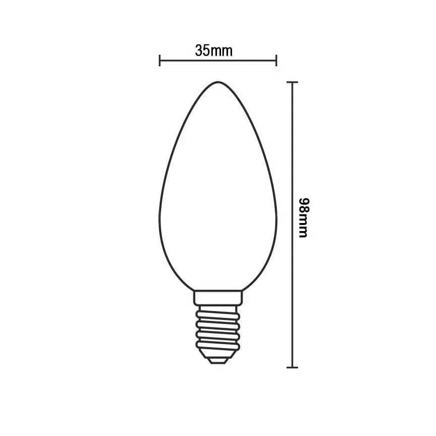 LED-lampa VIT FILAMENT C35 E14/4,5W/230V 4000K