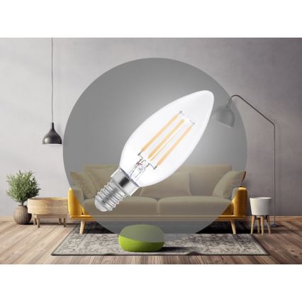 LED-lampa FILAMENT C37 E14/6W/230V 4000K