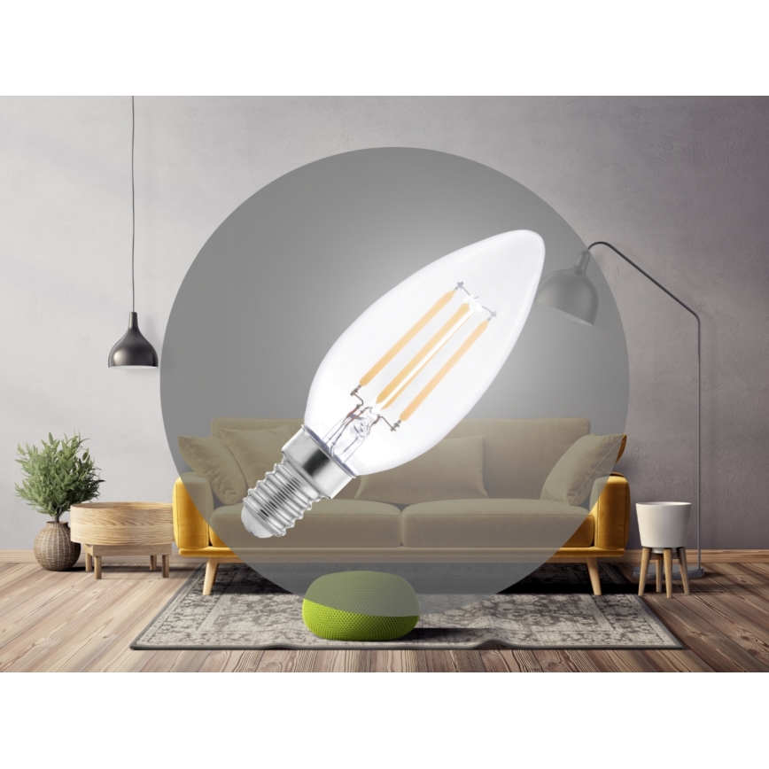 LED-lampa FILAMENT C37 E14/6W/230V 4000K