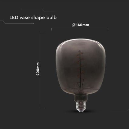 LED-lampa FILAMENT E27/4W/230V svart