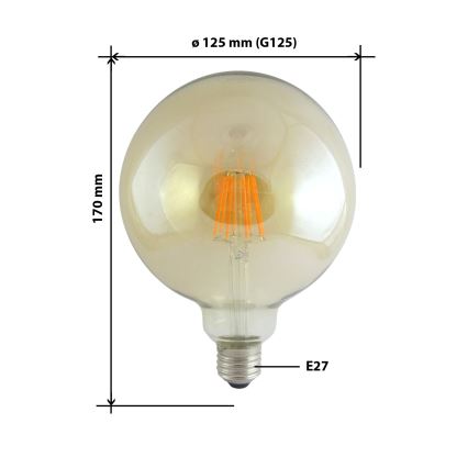 LED-lampa FILAMENT VINTAGE E27/10W/230V 2000K