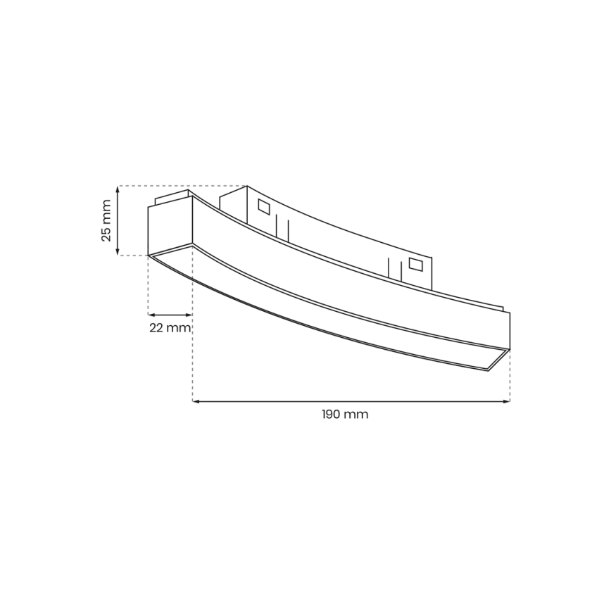 LED-lampa För skensystem MAGNETIC TRACK LED/10W/48V 3000K svart