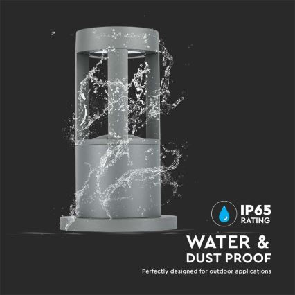 LED-lampa för utomhusbruk LED/10W/230V 25cm 4000K IP65 grå