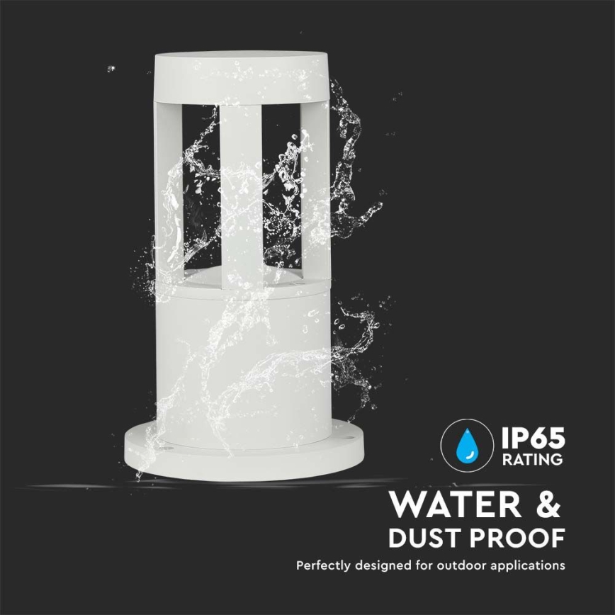 LED-lampa för utomhusbruk LED/10W/230V 25cm 6400K IP65 vit