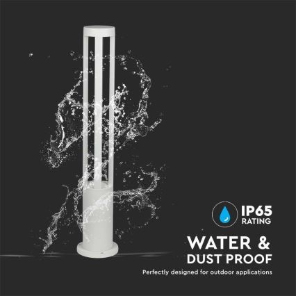 LED-lampa för utomhusbruk LED/10W/230V 80cm 3000K IP65 vit