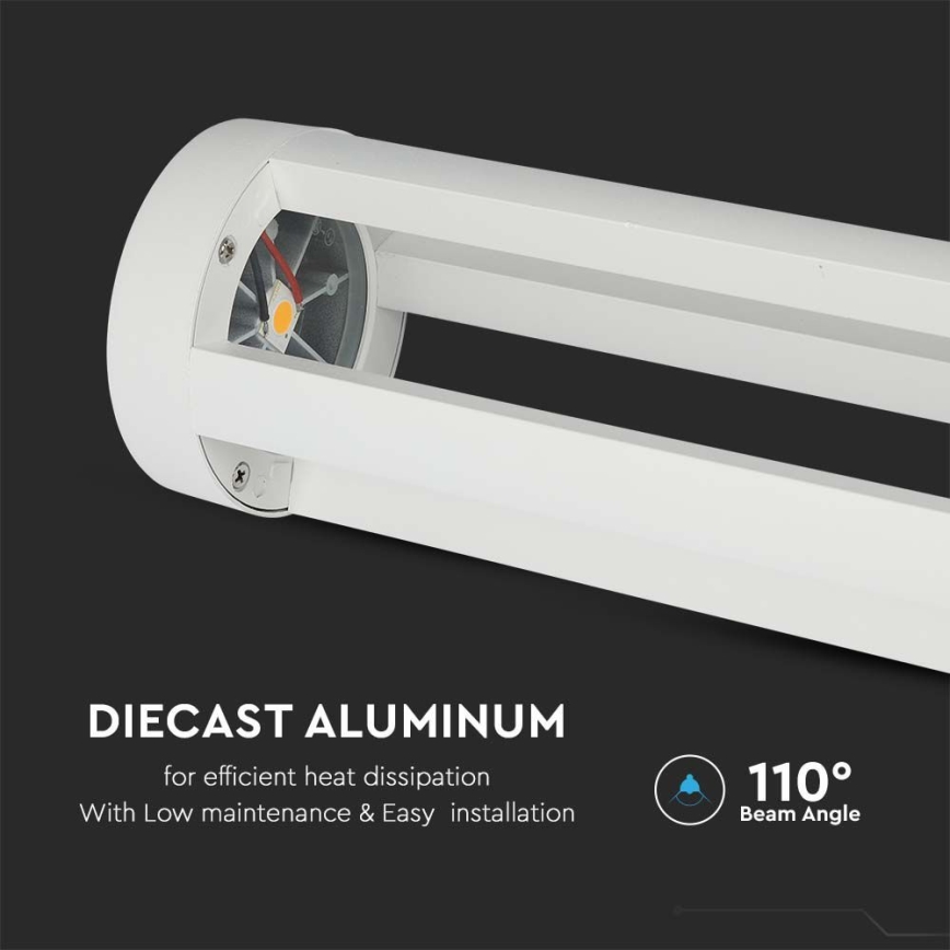 LED-lampa för utomhusbruk LED/10W/230V 80cm 3000K IP65 vit