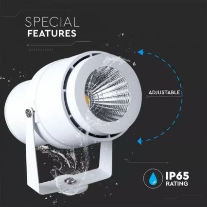 LED-lampa för utomhusbruk LED/12W/100-240V IP65 vit