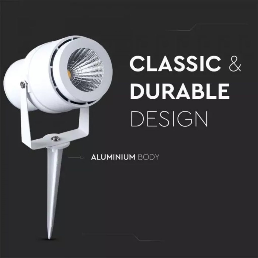 LED-lampa för utomhusbruk LED/12W/100-240V IP65 vit