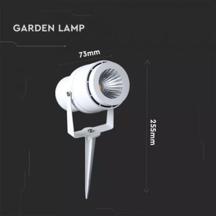LED-lampa för utomhusbruk LED/12W/100-240V IP65 vit