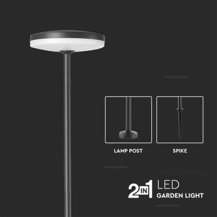 LED-lampa för utomhusbruk LED/12W/230V 3000K IP65 antracit