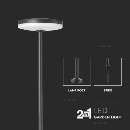 LED-lampa för utomhusbruk LED/12W/230V 4000K IP65 antracit
