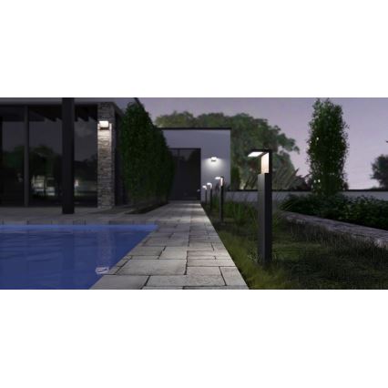 LED-lampa för utomhusbruk NATURA LED/12W/230V 4000K 60 cm IP65 brun/antracit