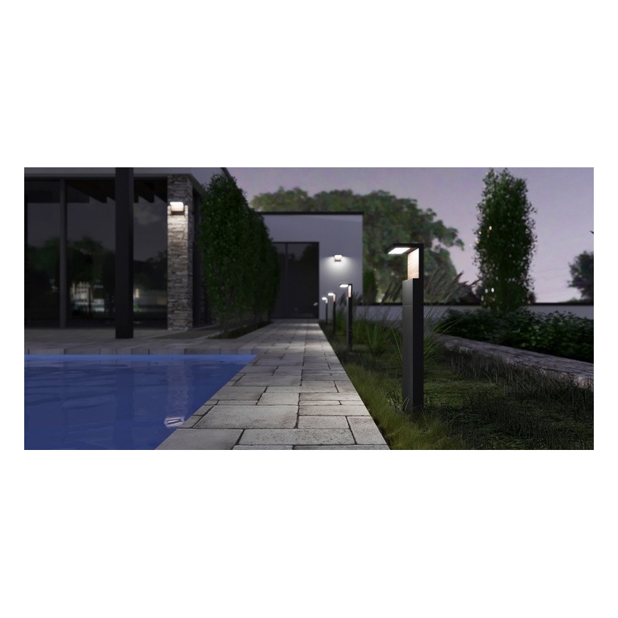 LED-lampa för utomhusbruk NATURA LED/12W/230V 4000K 60 cm IP65 brun/antracit