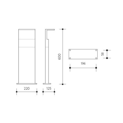 LED-lampa för utomhusbruk NATURA LED/12W/230V 4000K 60 cm IP65 brun/antracit