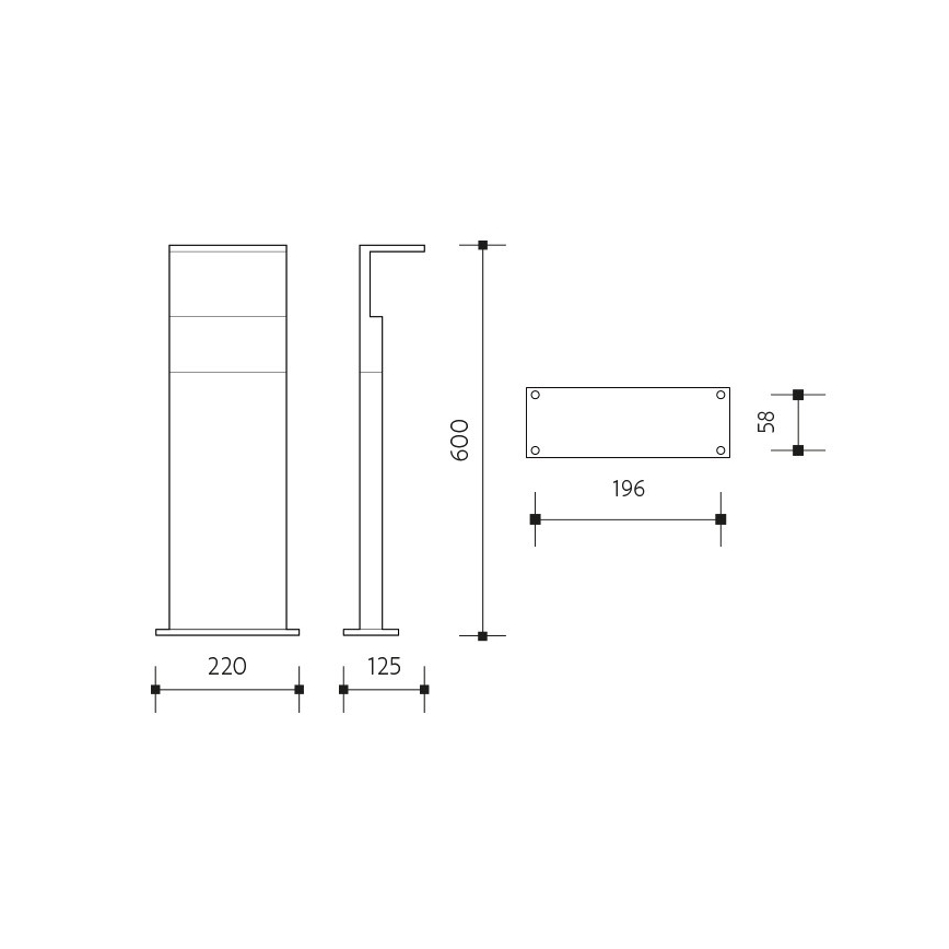 LED-lampa för utomhusbruk NATURA LED/12W/230V 4000K 60 cm IP65 brun/antracit