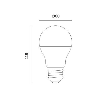 LED-lampa för växtbelysning PLANTY E27/11W/230V 1200K vit