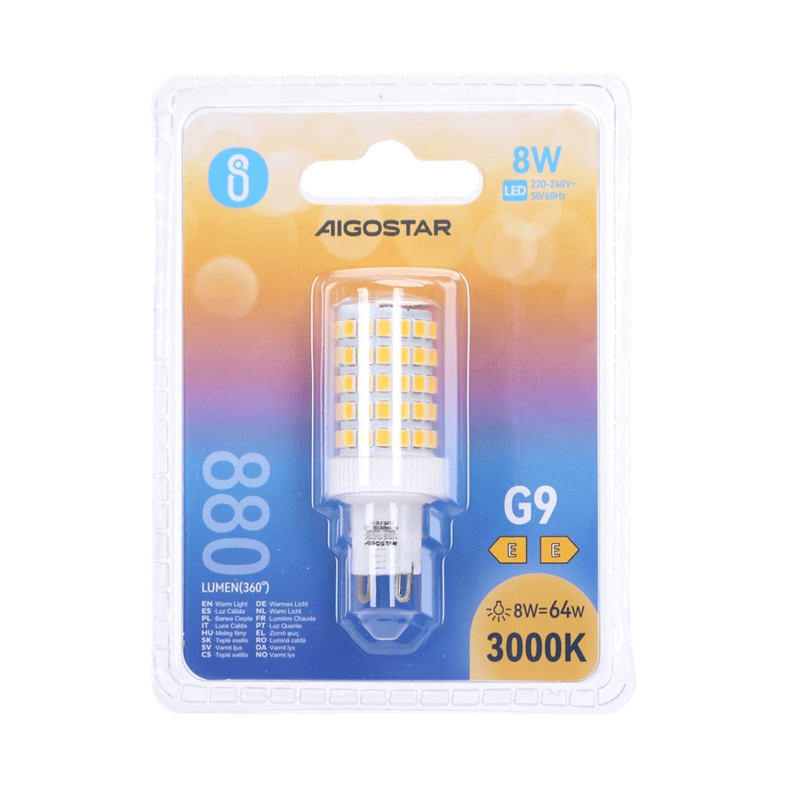 LED-lampa G9/8W/230V 3000K - Aigostar