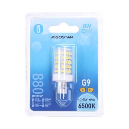 LED-lampa G9/8W/230V 6500K - Aigostar