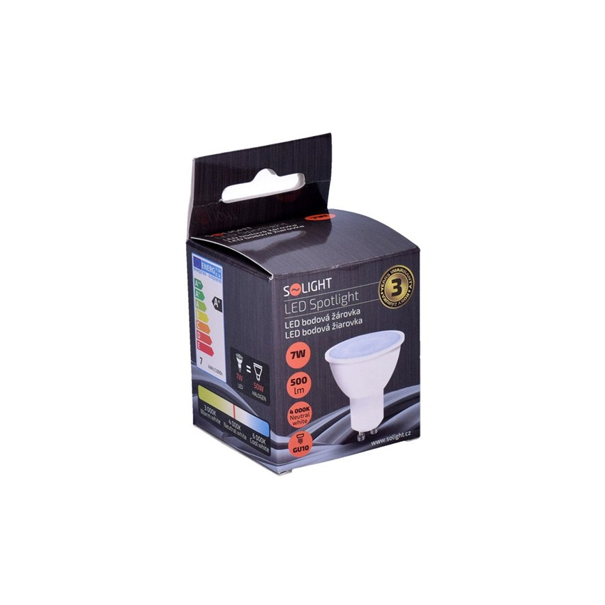 LED-lampa GU10/7W/230V 4000K - Solight