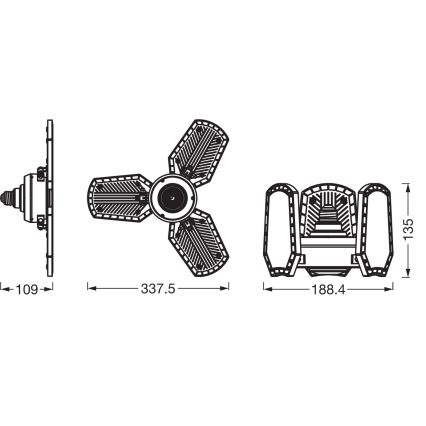 LED-lampa HIGHBAY E27/60W/230V 4000K - Osram