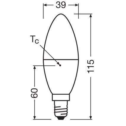 LED-lampa i återvunnen plast B39 E14/7,5W/230V 2700K - Osram