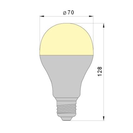 LED-lampa LED stjärna A70 E27/18W/230V 3000K