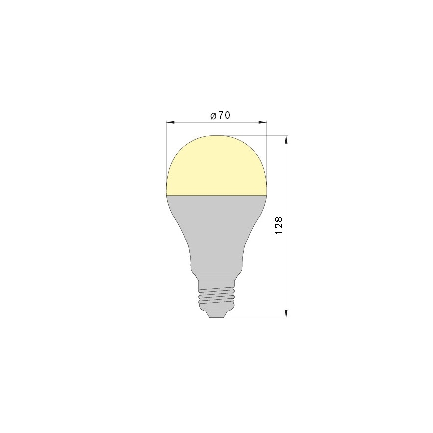 LED-lampa LED stjärna A70 E27/18W/230V 3000K